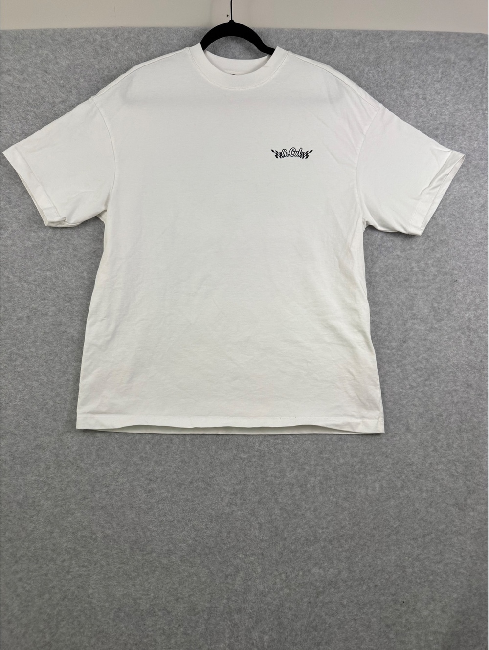 The Cut Checkered Graphic T Shirt White Oversized Streetwear Tee Men’s Medium